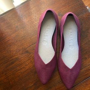 Rothy’s Aubergine Merino Points, size 10